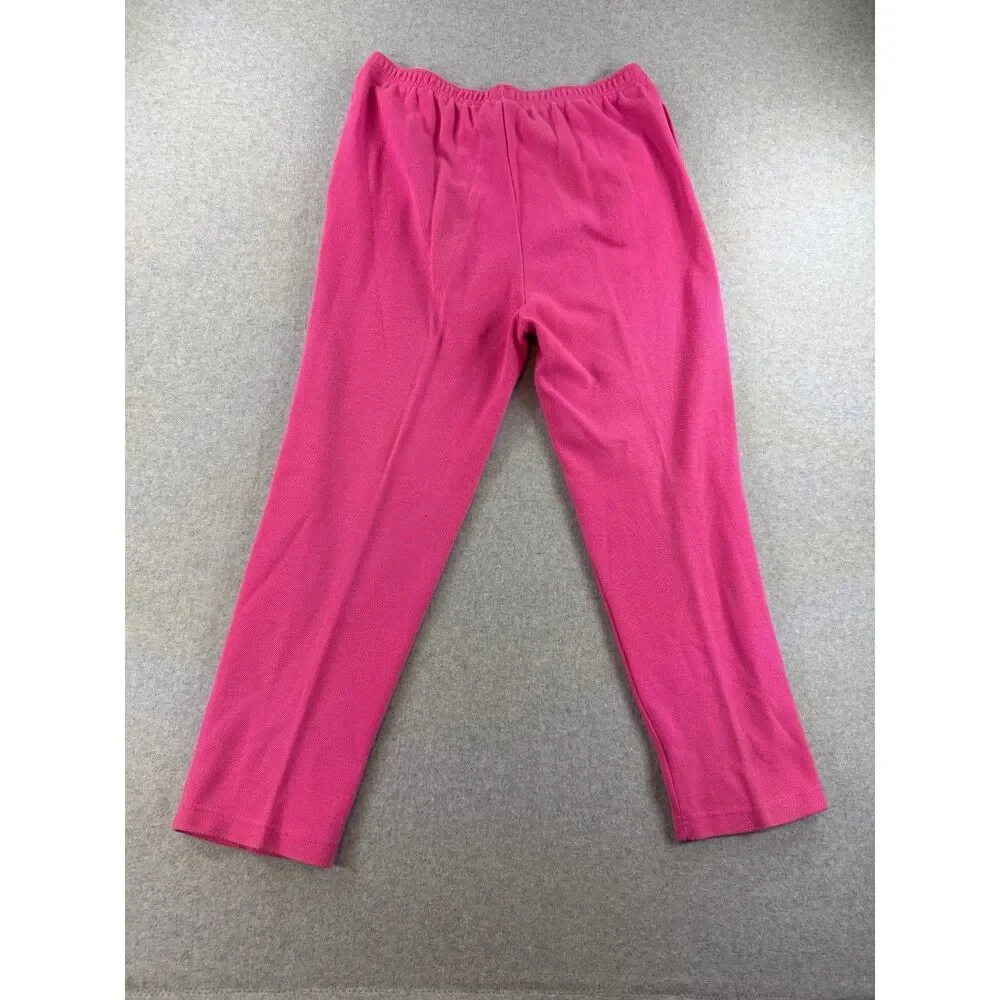 Vintage Adolfo Sport Women’s Medium Pink 2 Piece Zip Jacket Pants Set